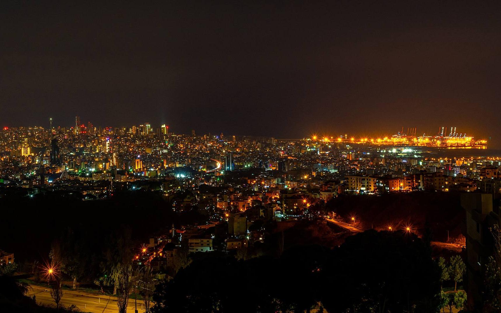 Beirut, Lebanon at night